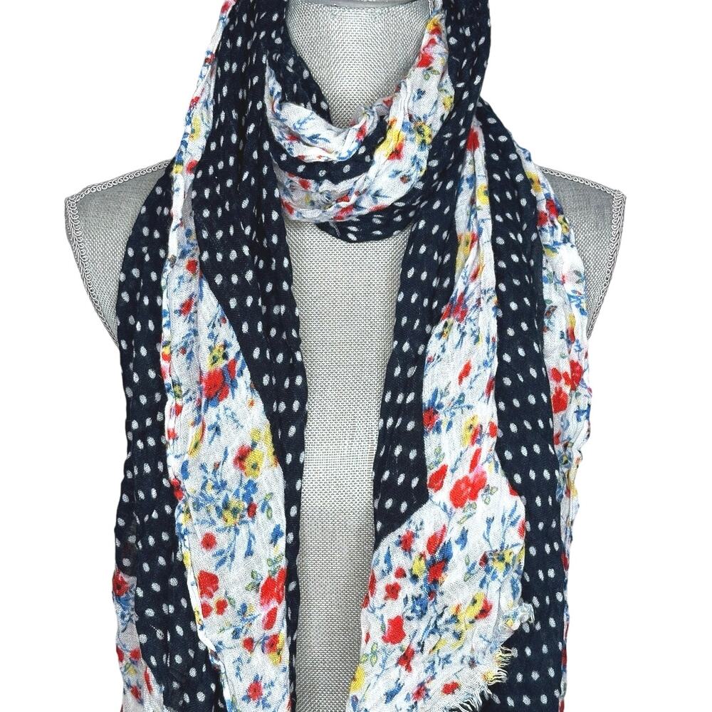 Echo polka dot and floral scarf one size - Picture 3 of 4